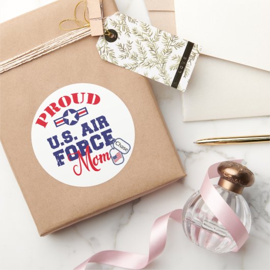 Personaliseer Dog Label U.S. Luchtmacht Moeder (Geschenken)