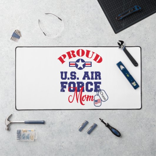 Personaliseer Dog Label U.S. Luchtmacht Moeder Bureaumat (Werkstation)
