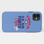 Personaliseer Dog Label U.S. Luchtmacht Moeder Case-Mate iPhone Case (Achterkant (horizontaal))
