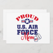 Personaliseer Dog Label U.S. Luchtmacht Moeder Feestdagenkaart (Voorkant / Achterkant)