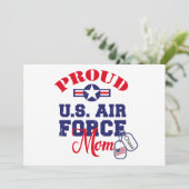 Personaliseer Dog Label U.S. Luchtmacht Moeder Feestdagenkaart (Staand voorkant)