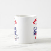 Personaliseer Dog Label U.S. Luchtmacht Moeder Koffiemok (Center)