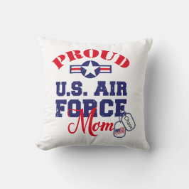 Personaliseer Dog Label U.S. Luchtmacht Moeder Kussen