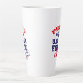 Personaliseer Dog Label U.S. Luchtmacht Moeder Latte Mok (Voorkant)