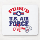 Personaliseer Dog Label U.S. Luchtmacht Moeder Muismat (Voorkant)
