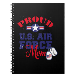 Personaliseer Dog Label U.S. Luchtmacht Moeder Notitieboek