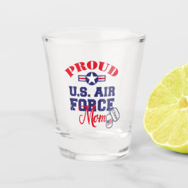Personaliseer Dog Label U.S. Luchtmacht Moeder Shot Glas