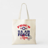 Personaliseer Dog Label U.S. Luchtmacht Moeder Tote Bag (Achterkant)