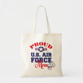 Personaliseer Dog Label U.S. Luchtmacht Moeder Tote Bag (Voorkant)