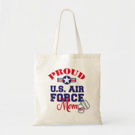 Personaliseer Dog Label U.S. Luchtmacht Moeder Tote Bag