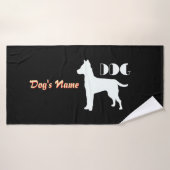 Personaliseer DOG Logo Black Doggie Badhanddoek (Badhanddoek)