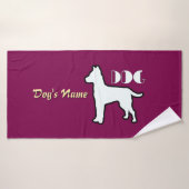 Personaliseer DOG Logo Bourgogne Doggie Badhanddoek (Badhanddoek)