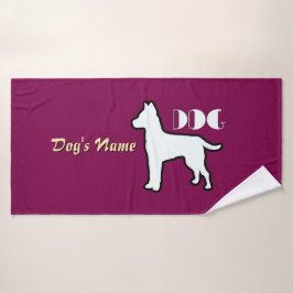 Personaliseer DOG Logo Bourgogne Doggie Badhanddoek