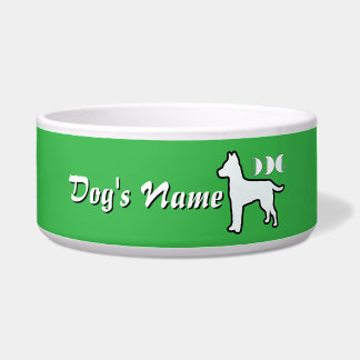 Personaliseer DOG Logo Bright Green Large Dog Voerbakje