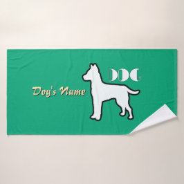 Personaliseer DOG Logo Green Doggie Badhanddoek