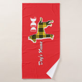 Personaliseer DOG Logo Rode Hond Badhanddoek (Badhanddoek)