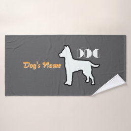 Personaliseer DOG Logo Sinaasappel Doggie Badhanddoek