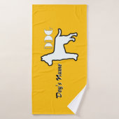 Personaliseer DOG Logo Sunny Yellow Doggie Badhanddoek (Badhanddoek)
