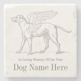 Personaliseer Dog Memorial Stone Onderzetter