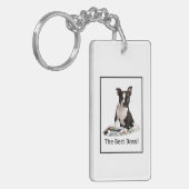 Personaliseer Dog Newspaper Boss Day, Humor Sleutelhanger (Voorkant Links)