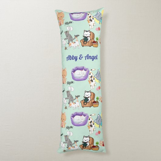 Personaliseer Doggie Love Child Body Kussen (Achterkant (Verticaal))