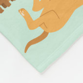 Personaliseer Doggie Love groene Fleece Deken (Hoek)