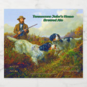 Personaliseer  Dogs Hunter Flushing Grouse Bier Etiket (Enkel label)