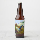 Personaliseer  Dogs Hunter Flushing Grouse Bier Etiket (Voorkant)