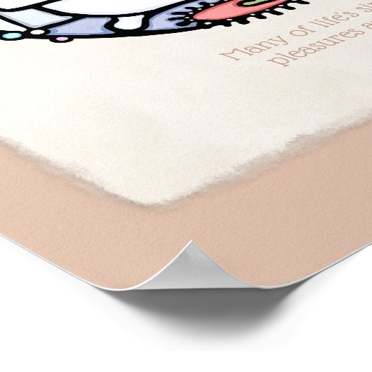 Personaliseer! Donkere huid Meisje Bubble Bath Art Poster (Hoek)