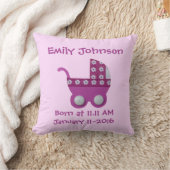 Personaliseer Donkere roze stroller baby douche Kussen (Deken)