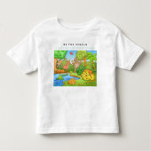 Personaliseer door de stroom die bosdieren verzame kinder shirts (Voorkant)