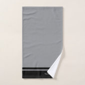 Personaliseer Double Band Zwart Grijs Anker Bad Handdoek (Handdoek)