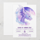 Personaliseer Dragon Verjaardag Kaart (Voorkant / Achterkant)