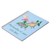 Personaliseer drie Butterflies Pointillism Notitie Notitieboek (Linkerzijde)