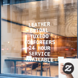 Personaliseer Dry Cleaners Services Front Raamsticker