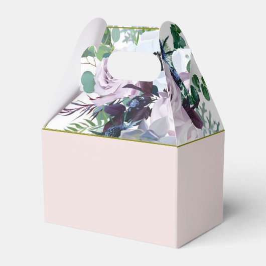 Personaliseer Dusty Violet Lavender Mauve Wedding Bedankdoosjes (Achterkant)