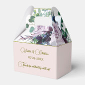 Personaliseer Dusty Violet Lavender Mauve Wedding Bedankdoosjes (Voorkant Zijde)