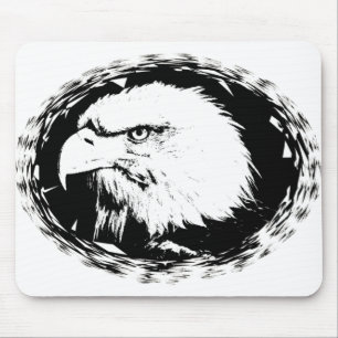 Personaliseer Eagle Head Moderne Pop Art Sjabloon Muismat