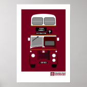 Personaliseer  Edinburgh Double Decker bus Po Poster (Voorkant)