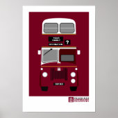 Personaliseer Edinburgh Double Decker bus Po Poster (Voorkant)