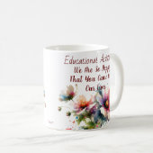 Personaliseer / Educatief Assistent / Moderne bloe Koffiemok (Voorkant rechts)