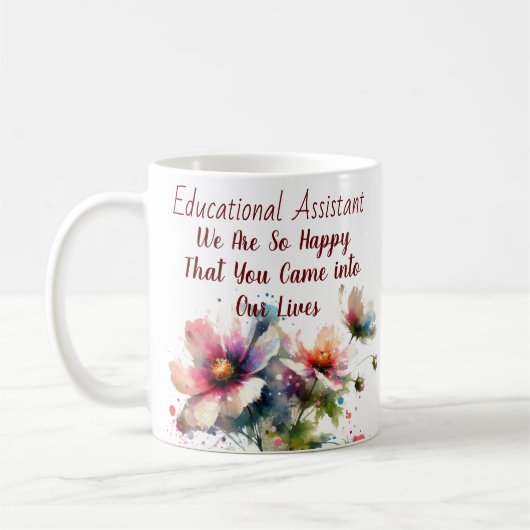 Personaliseer / Educatief Assistent / Moderne bloe Koffiemok (Links)