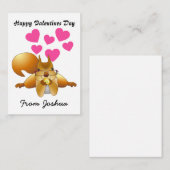Personaliseer Eekhoorn Valentijnsdag Kaarten voor  Notitiekaartje (Voorkant / Achterkant)