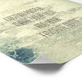 personaliseer een aangepast poster een favoriete o (Hoek)