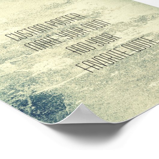 personaliseer een aangepast poster een favoriete o (Hoek)