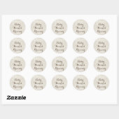Personaliseer een Baby naam - Rustic Baby shower S Ronde Sticker (Vel)