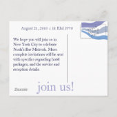 Personaliseer een Bar Mitswa Briefkaart (Achterkant)