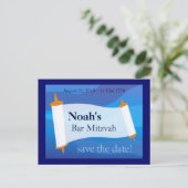 Personaliseer een Bar Mitswa Briefkaart (Staand voorkant)