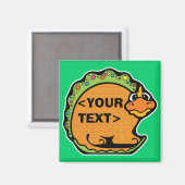 Personaliseer een dinosaurus, <YOUR TEXT> Magneet (Voorkant / Achterkant)