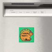 Personaliseer een dinosaurus, <YOUR TEXT> Magneet (Insitu (Vaatwasser))